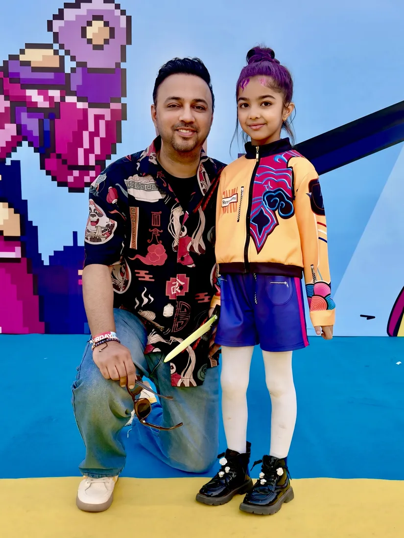 Nikhil with his daughter